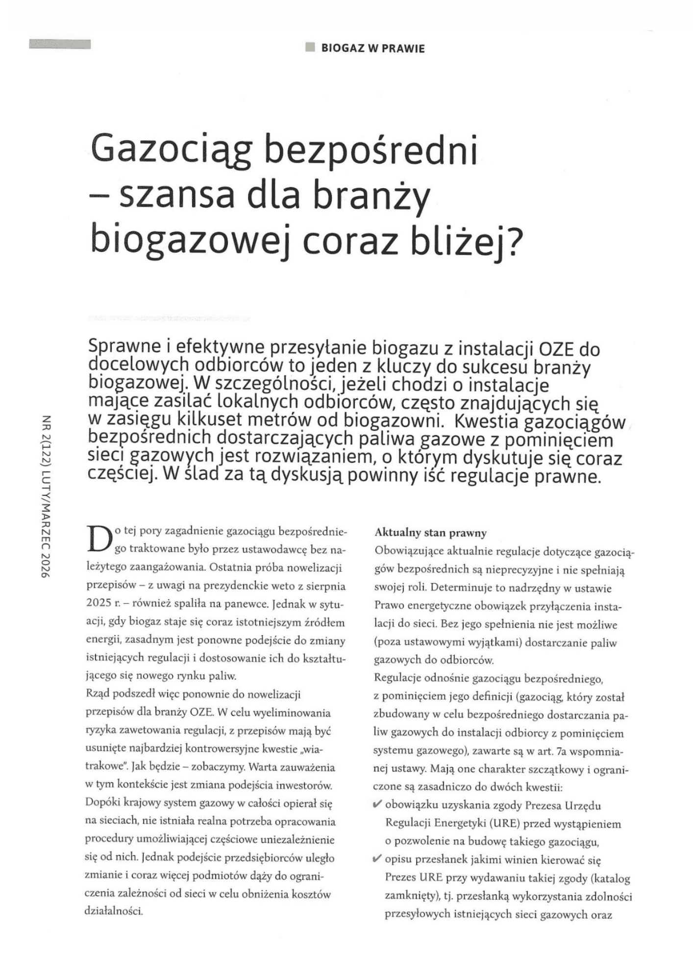 Gazociąg bezpośredni - 1 strona